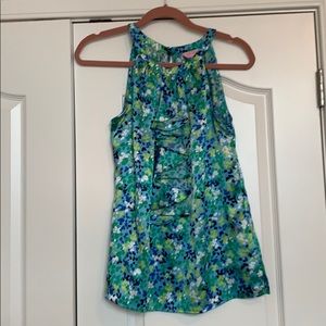 Lilly Pulitzer multi-color sleeveless silk top